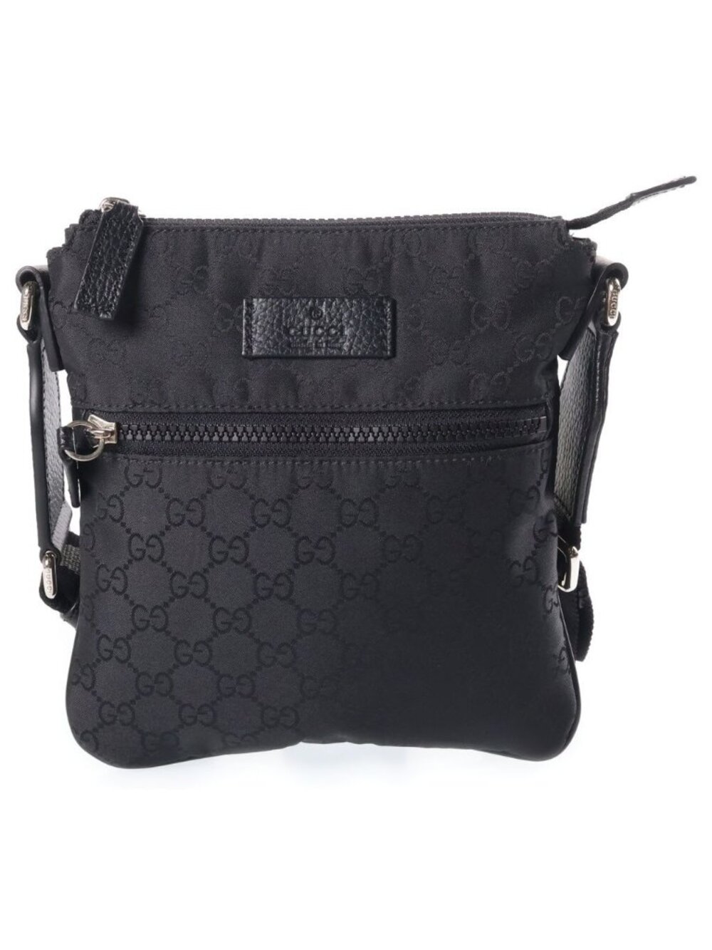 Gucci GG Canvas Shoulder Bag Nylon Black